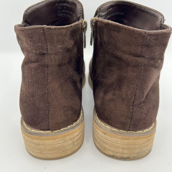 Seven7 Cisco Kid Booties Brown Faux Suede With Zippers 9 - Picture 3 of 8